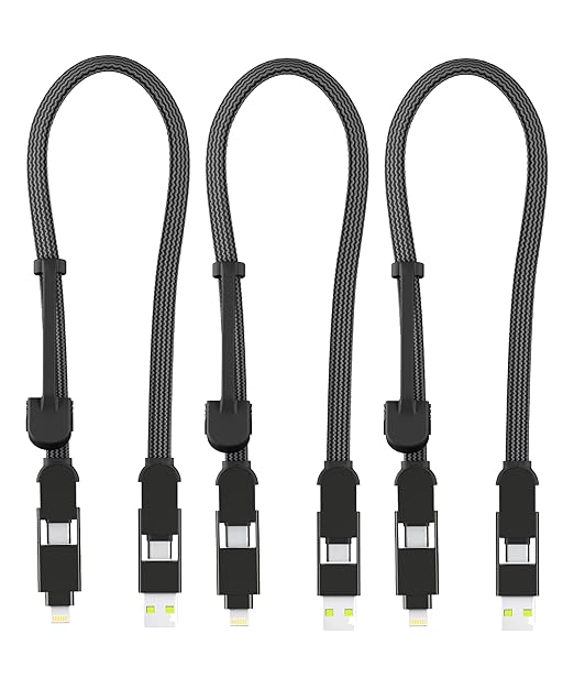 Rolling Square inCharge XL 6-in-1 Multi Charging Cable, Portable USB and USB-C by RollingSquare
