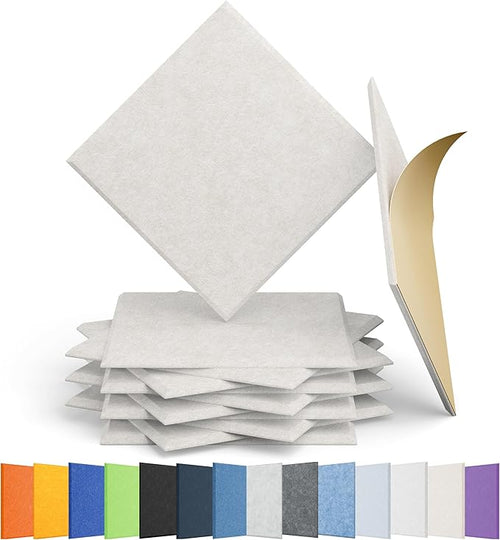 12 Pack Acoustic Panels Self Adhesive Sound Proof Foam, High Density Sound by Amantech