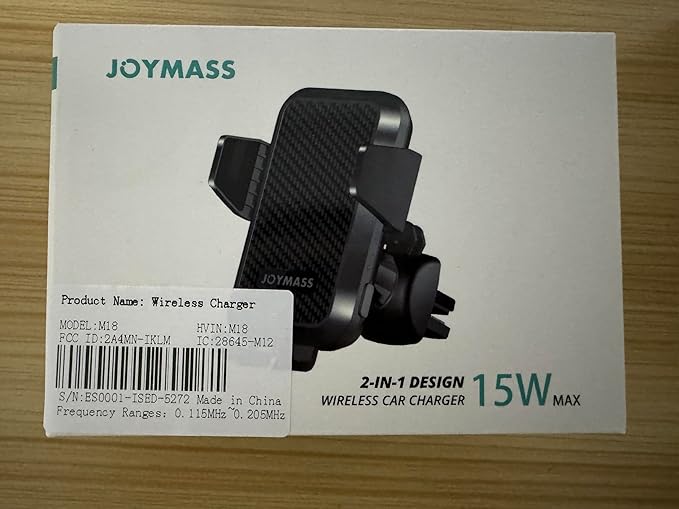 Wireless Car Charger, JOYMASS 15W Fast Charging Auto Clamping Car Charger Cell - Image 7