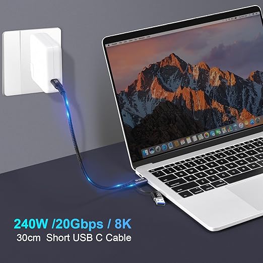 CABLEDECONN USB2.0 A to USB C 3.2 Type C 20Gbps Male to Male Detachable 1m - Image 4
