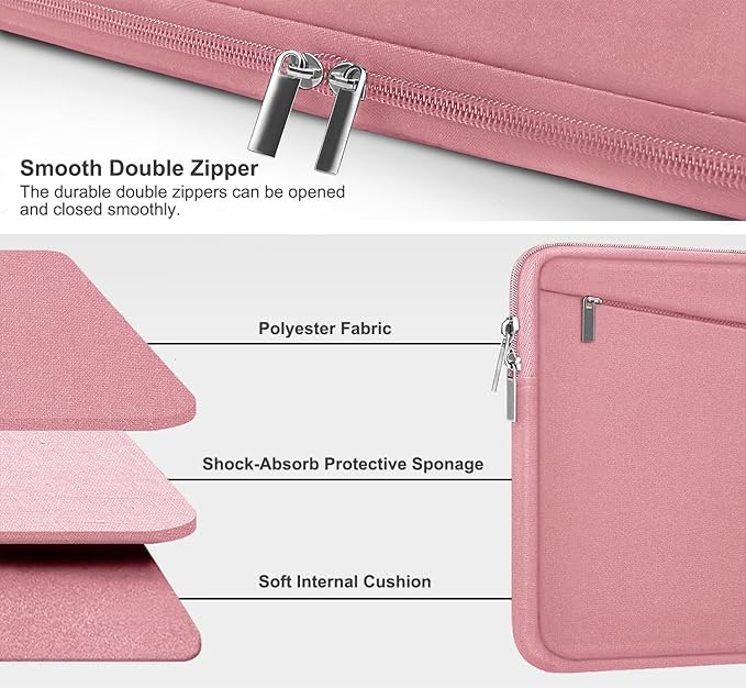 15.6 inch Laptop Case, Slim Computer Carrying Bag Protective Cover Briefcase - Image 3