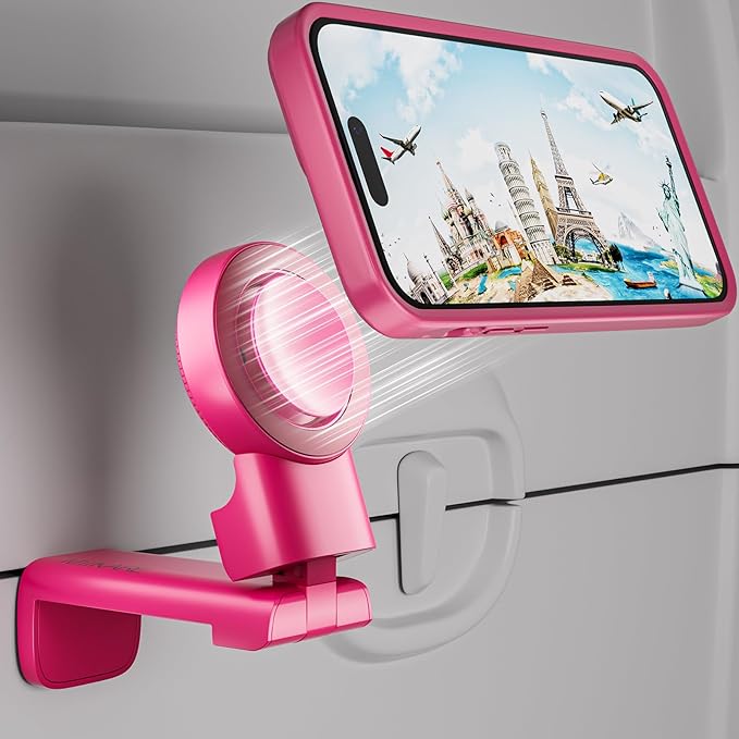 MiiKARE Travel Essentials Magnetic Airplane Phone Holder, Universal Handsfree by MiiKARE