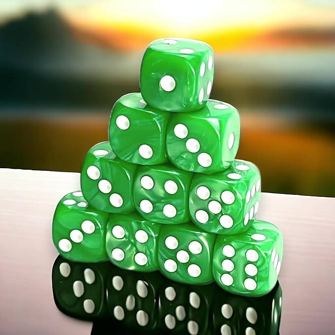 Luck Lab 10-Piece Acrylic D6 Dice Pack - Image 3