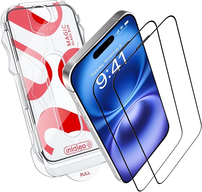 Screen Protector for iPhone 16 Plus – MagicBox Tempered Glass Screen Protectors by Intaleo