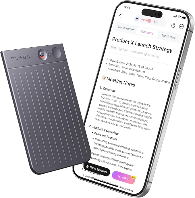 Plaud Note AI Voice Recorder Black by PlaudOfficial