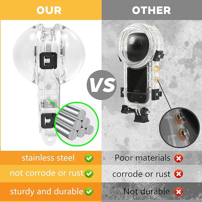Invisible Dive Housing Case for Insta360 X5, Waterproof Up to 60M/196ft - Image 6