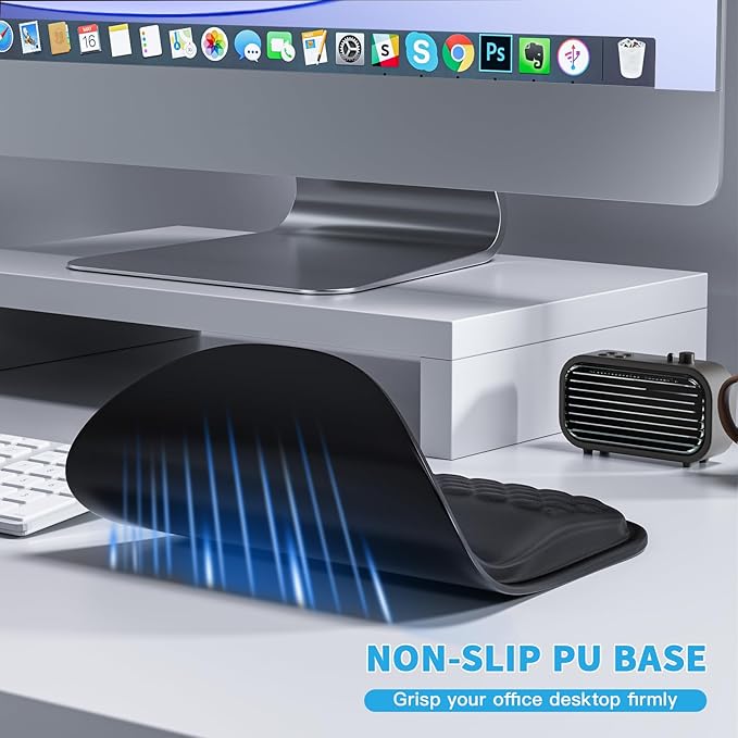 Mouse Pad with Wrist Rest, Ergonomic Mousepads with Wrist Support, Soft Lycra - Image 4