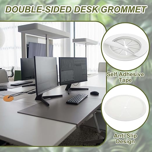 PATIKIL Desk Grommet 3-3/16", Light Gray - Image 3