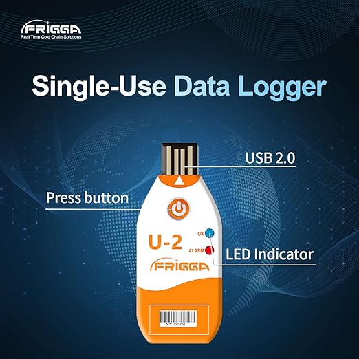 Frigga 10pcs USB Temperature Data Logger Single Use Temperature Recorder 100 - Image 5