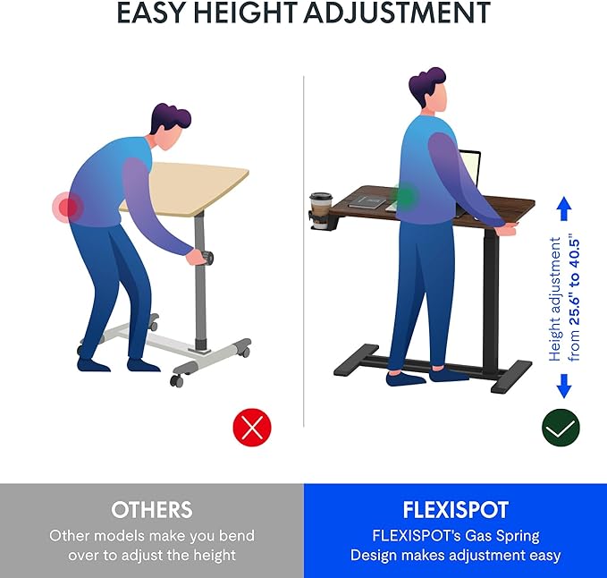 FLEXISPOT Medical Adjustable Overbed Bedside Table - Image 4