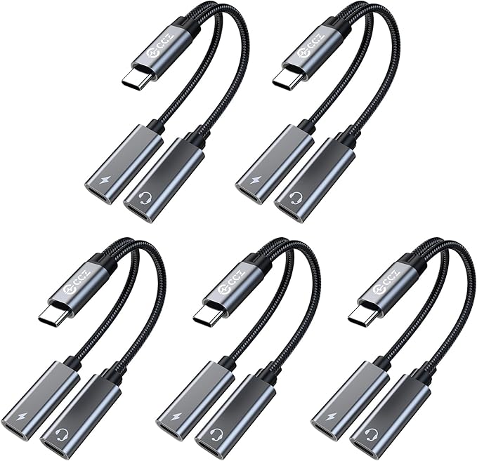 USB C Splitter, 1 in 2 Out Dual USB C Type Headphone and 60W PD Charger Audio - Image 9