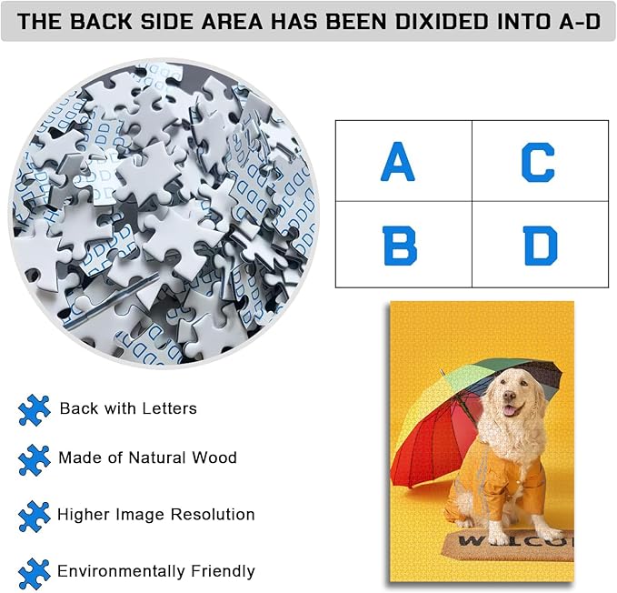 Custom Puzzle 120/200/300/500/1000/1500 Pieces, Personalized Puzzle from Your - Image 3