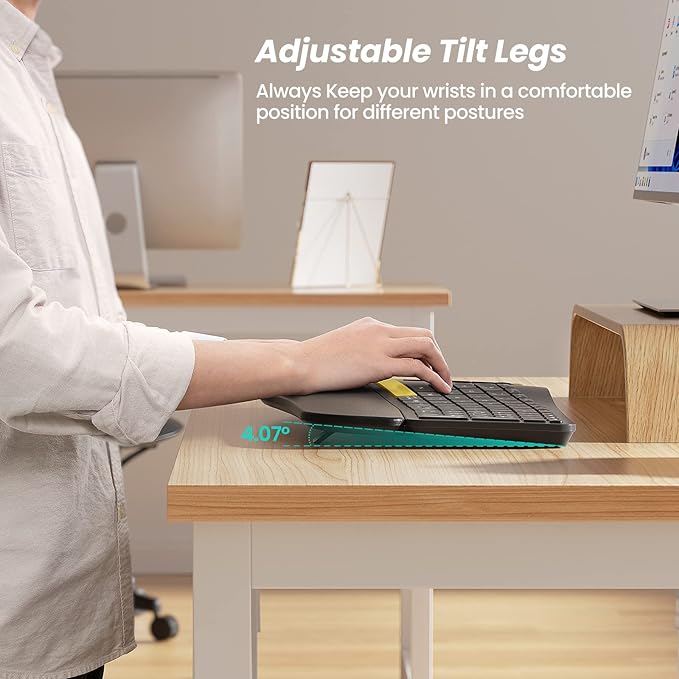 Nulea Wireless Ergonomic Keyboard, Split Keyboard - Image 4