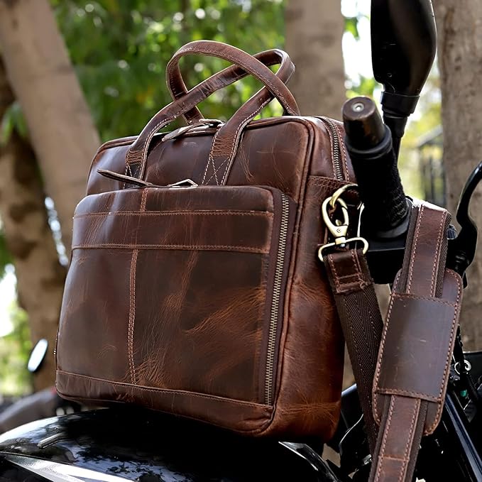 VC VINTAGE COUTURE Leather briefcase bag - Image 6