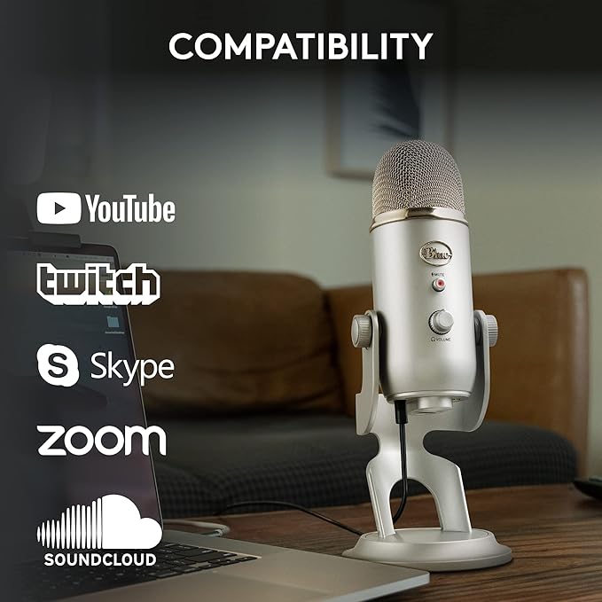 Blue Microphones Yeti Silver USB Mic - Image 9