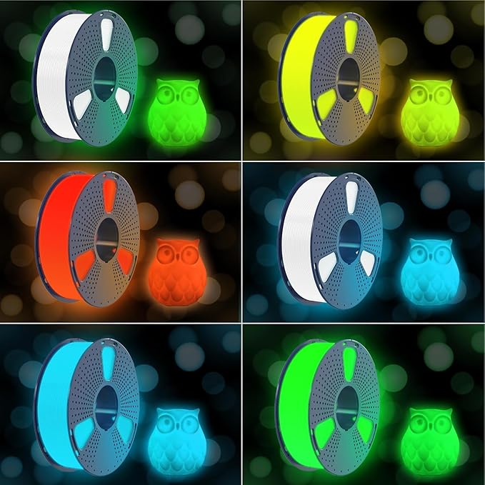 SUNLU PETG Glow in The Dark Filament, Luminous PETG 3D Printer Filament 1.75mm - Image 6