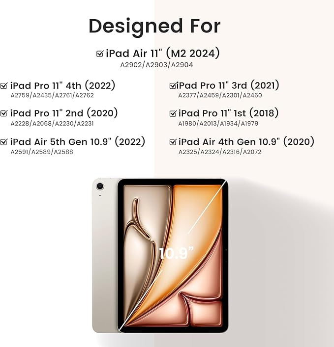 Magnetic Keyboard Case for iPad Air 5th 4th Generation 10.9 inch Pro 11 - Image 2