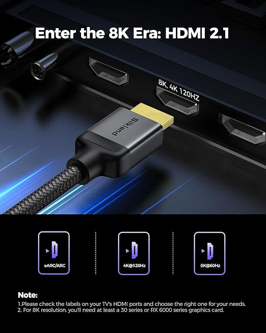 Silkland Certified Long 10K 8K HDMI 2.1 Cable 25ft, Ultra High Speed HDMI® - Image 3