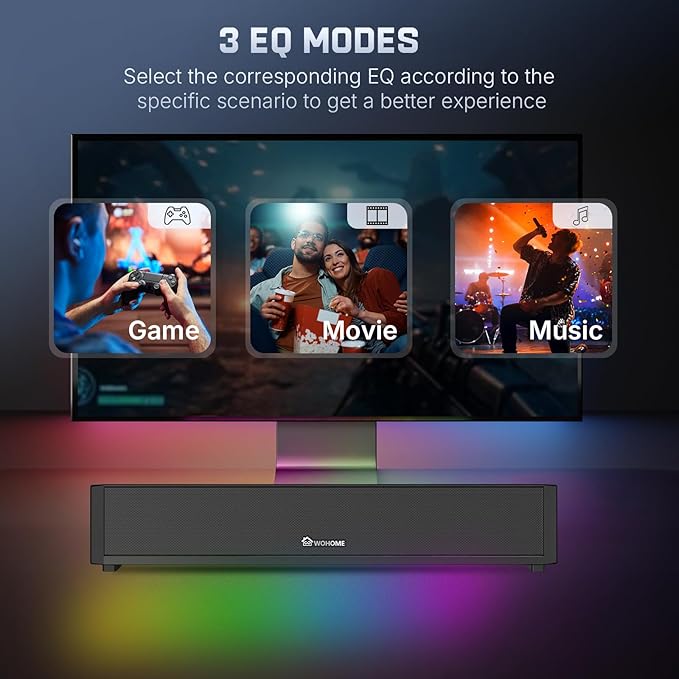 Wohome 2.1 Computer Speakers for Desktop PC, DC Powered Laptop Gaming Speakers - Image 4