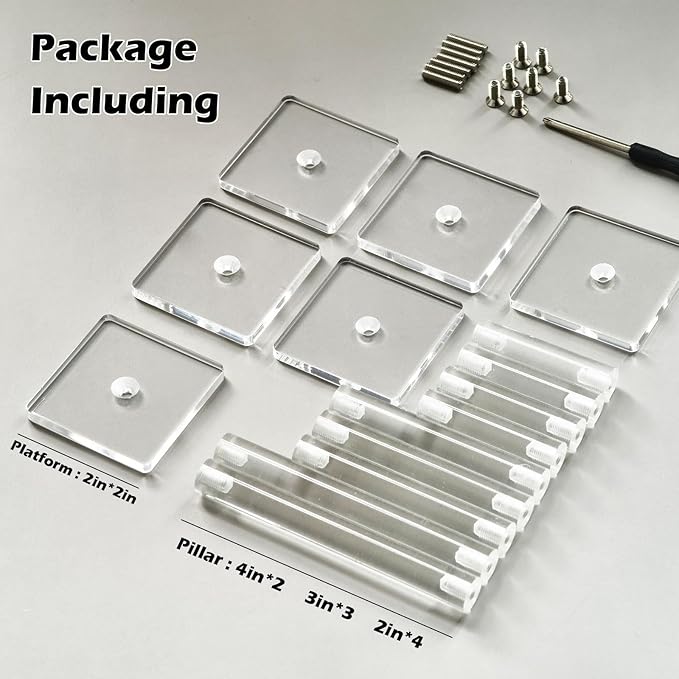 AAiphuwew 3pcs Combat Risers for Flying Miniatures, Adjustable Height - Image 4