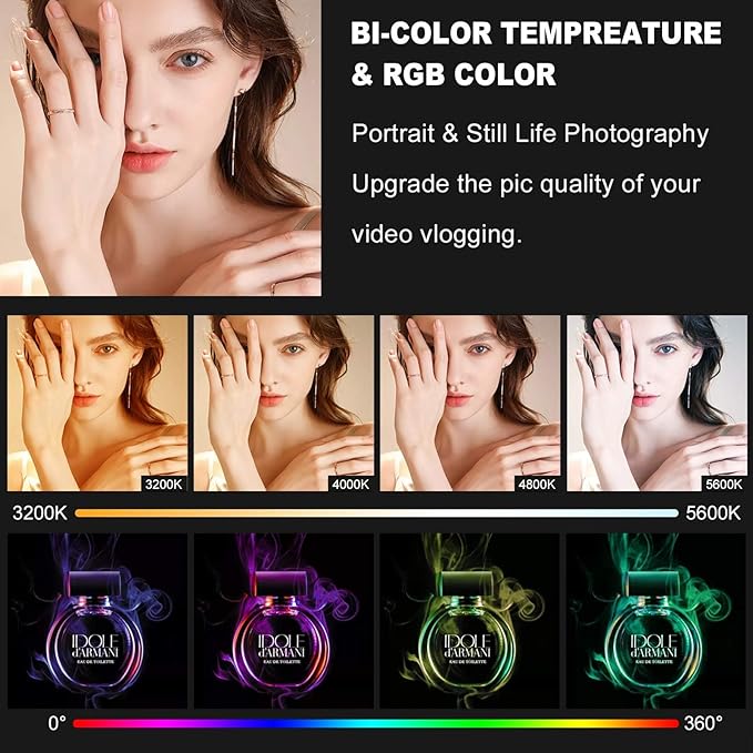 GVM RGB LED Video Light, 800D Studio Light - Image 5