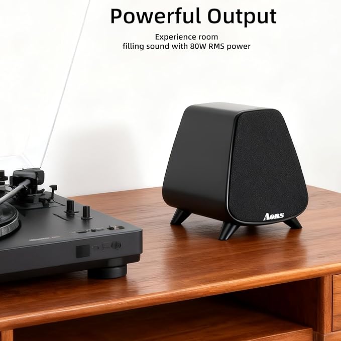 AS31 Active Bookshelf Speakers – 80W RMS 2-Way Stereo / 3″ Long-Stroke Woofer & - Image 5
