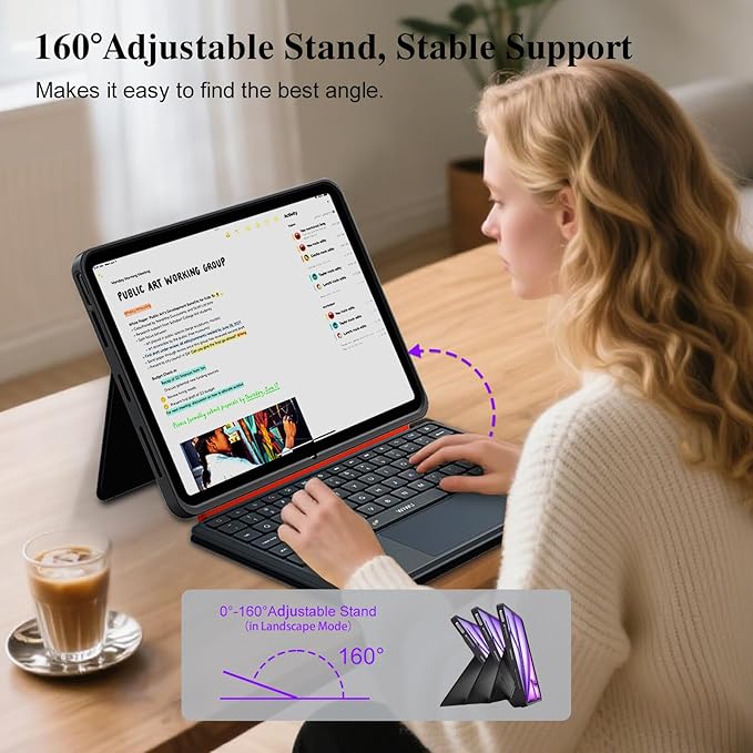 iPad Keyboard Case for iPad Air 13 inch, Pro 12.9 inch 6/5/4/3rd Gen, Flex - Image 7