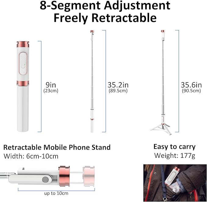 Aluminum Alloy Selfie Stick Tripod - Image 5