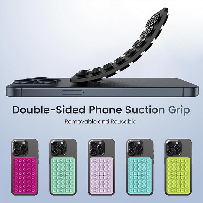 Silicone Double Sided Suction Phone Case Mount, Detachable Hands Free & Strong - Image 6