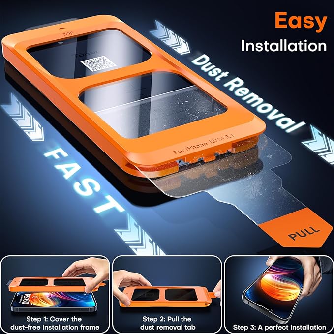 TOCOL for iPhone 16e Privacy Screen Protector/iPhone 13 Privacy Screen - Image 3