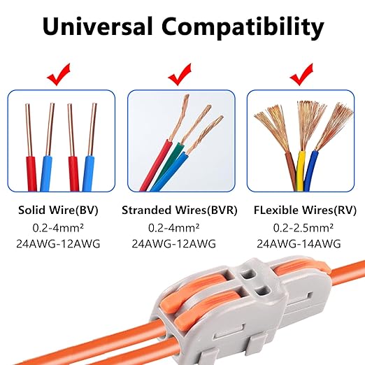 10Pcs 2 to 1 Wire Connectors Small Electrical Cable Splicing Splitter Terminal - Image 3