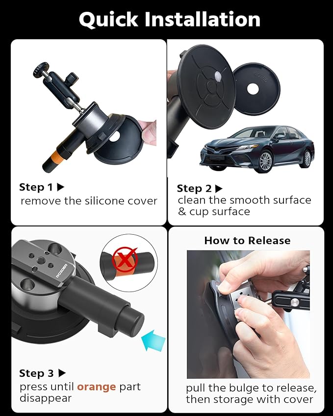 3" Suction Cup Mount Kit for Action Cams/Phone/360 Camera/DSLR Comes - Image 7