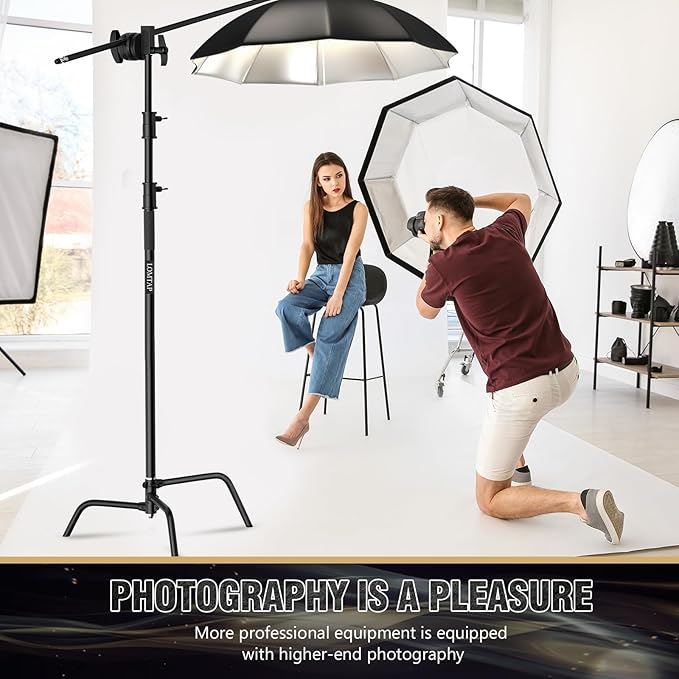 LOMTAP C Stand Light Stand Stainless Metal Photography Kit - Image 6