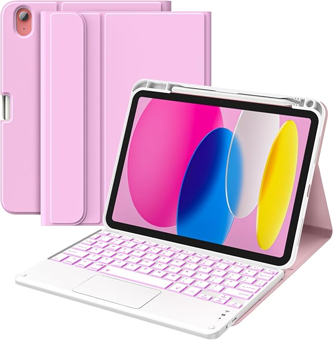 MoKo Touch Keyboard Case for iPad 11th Generation 11 inch 2025, iPad 10th by MoKo