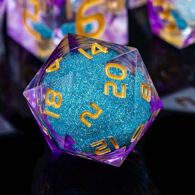 ARUOHHA Liquid Core DND Dice Set, Role Playing Dice Set D20 D12 D10 D8 D6 D4 - Image 3