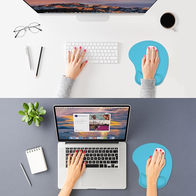ITNRSIIET Ergonomic Mouse Pad, Cushioned Gel Wrist Rest, Non-Slip Base - Image 2
