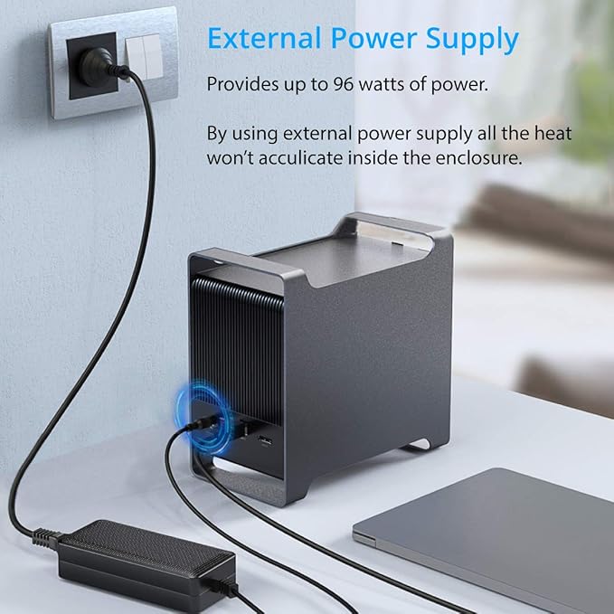 Syba 5 Bay 2.5" and 3.5" SATA HDD External USB 3.0 / eSATA RAID Hard Drive - Image 6