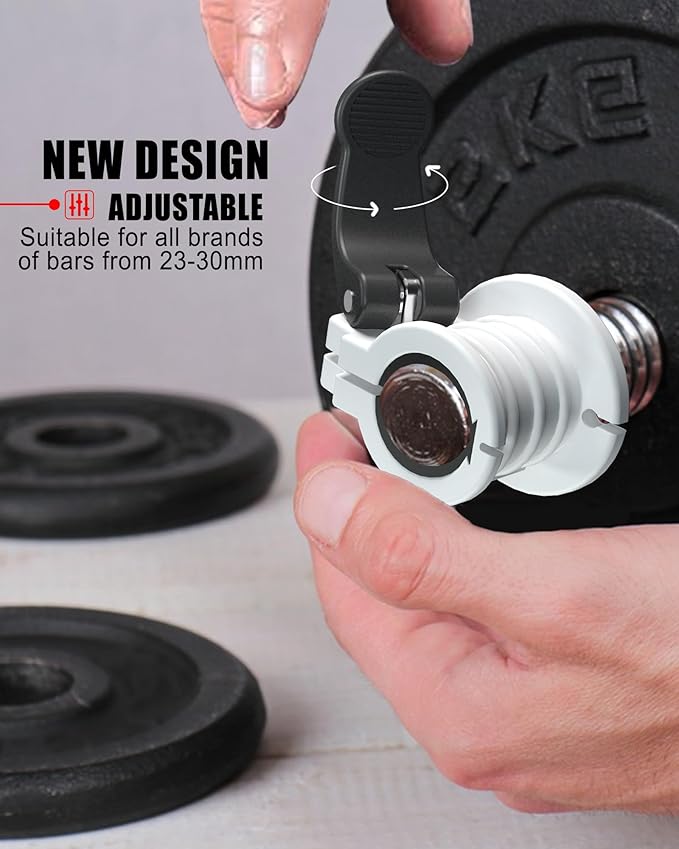 Pro Barbell Clips 1 inch Barbell Clamps 0.9-1.18inch Quick Release Weight Clips - Image 2