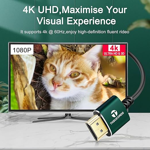 Slim HDMI Cables 1.6FT 5Pack, Ultra Soft & Thin HDMI to HDMI Cord, Extreme - Image 2