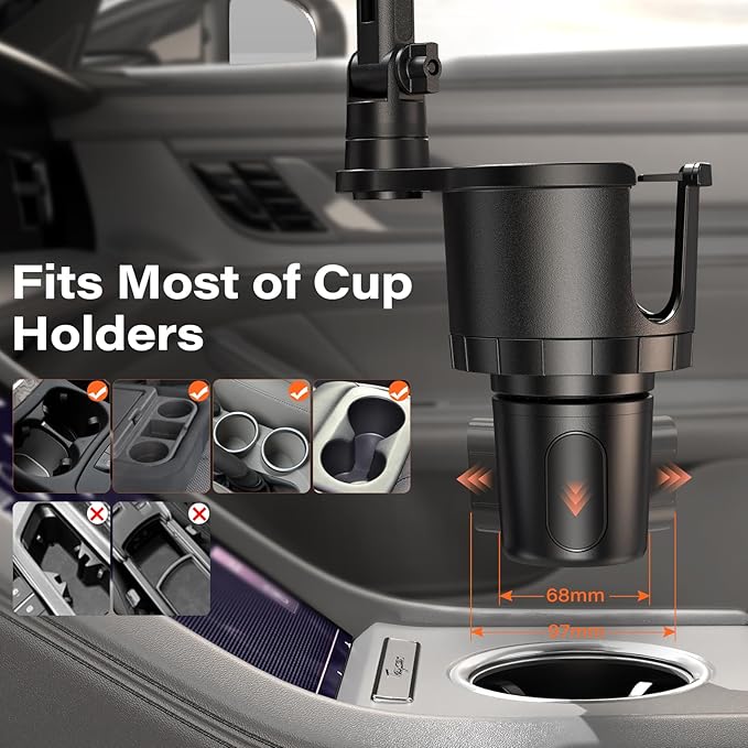 APPS2Car 2-in-1 Cup Phone Holder Mount - Image 5