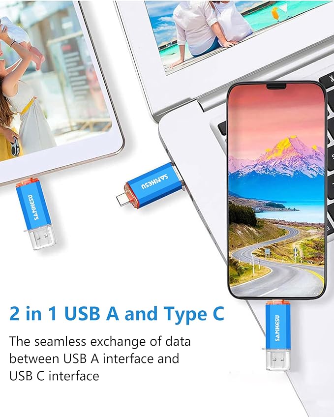 USB C Flash Drive 256GB Thumb Drive - Image 2