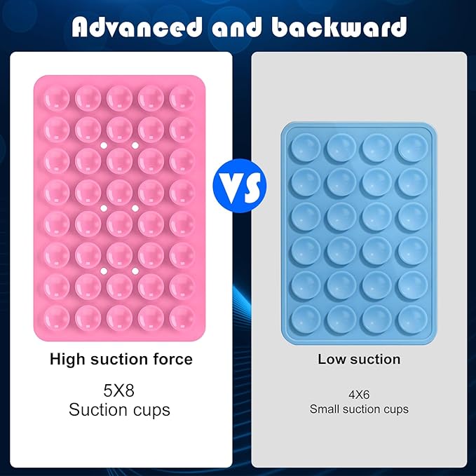2PACK Silicone Double Sided Suction Phone Case Mount, Detachable Hands Free & - Image 4
