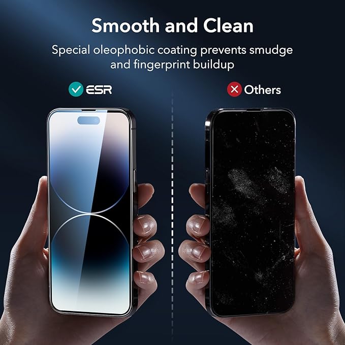 ESR for iPhone 14 Pro Screen Protector Set, 3 Tempered-Glass Screen Protectors - Image 7