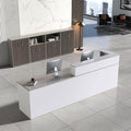 Reception Desk with Counter, Modern Front Desk Reception Counter with Keyboard by NUIPESN