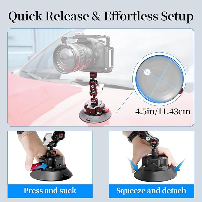 FIFIELD 4.5in Suction Cup Camera Mount - Image 2