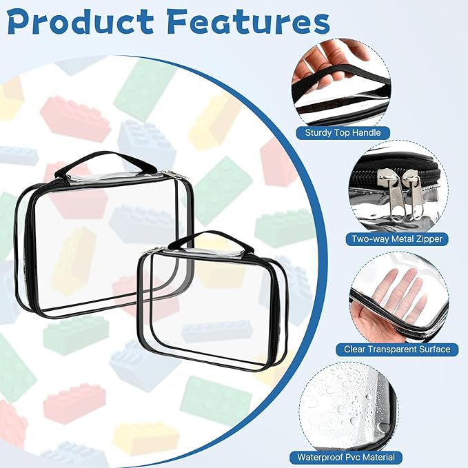 8 Pcs Toy Storage Bags, Travel Waterproof Organizer - Image 3