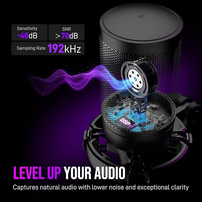 FIFINE Gaming PC USB Microphone, Podcast Condenser Mic - Image 3