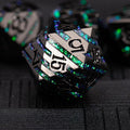 Metal Stripe Dice, Solid Metallic Glitter Stripes DND Dice by Maywin