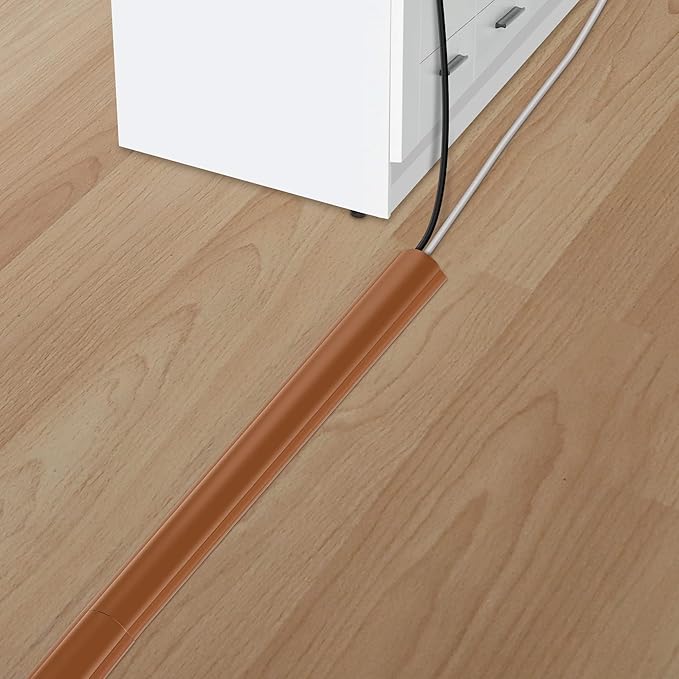 Cord Hider Floor 34in, Large Capacity Floor Cord Cover, Hard PVC Wire Cover - Image 4