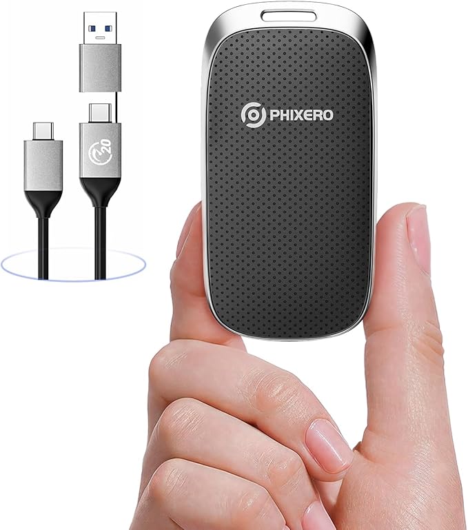 PHIXERO P20 External Portable SSD 512GB, External Solid State Drives by ProvidingSolutionsforDataStorage